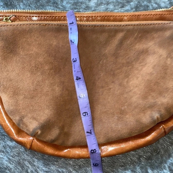 Anthropologie brown zipper pull pouch bag - Picture 8 of 17